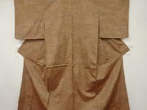 縞模様織出し手織り紬着物